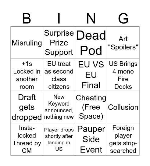 FFTCG Worlds Bingo Card