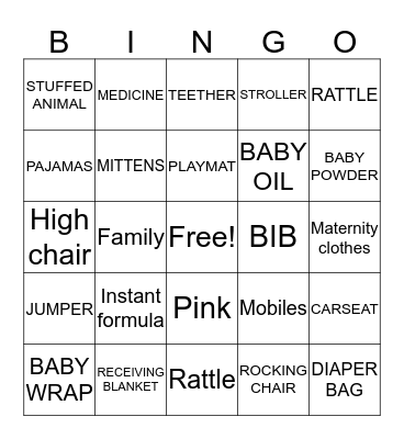 Twinkle Twinkle Little Star Bingo Card