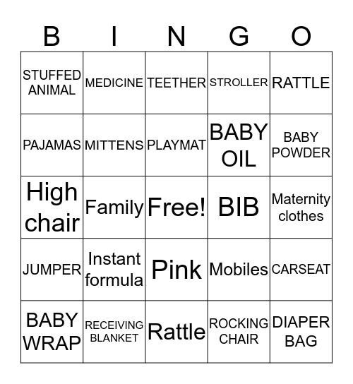 Twinkle Twinkle Little Star Bingo Card