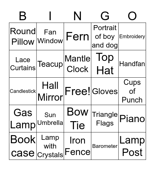 The Heiress Bingo Card
