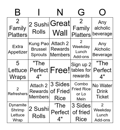 Upsell BINGO! Bingo Card