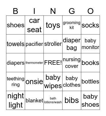 BABY WERNER BINGO Card