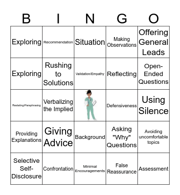 Nursing Communication Bingo Card