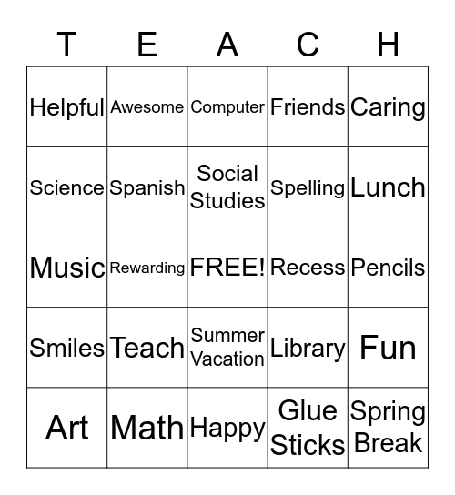 Thanks for Making This Year Magical!! Bingo Card