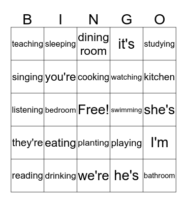 Chapters 2, 3 Bingo Card