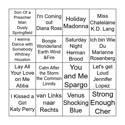DUTCH SWINGO Bingo Card