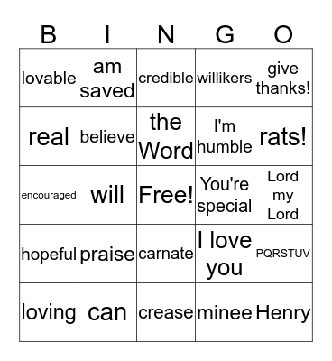 Thanksgiving Bingo Card
