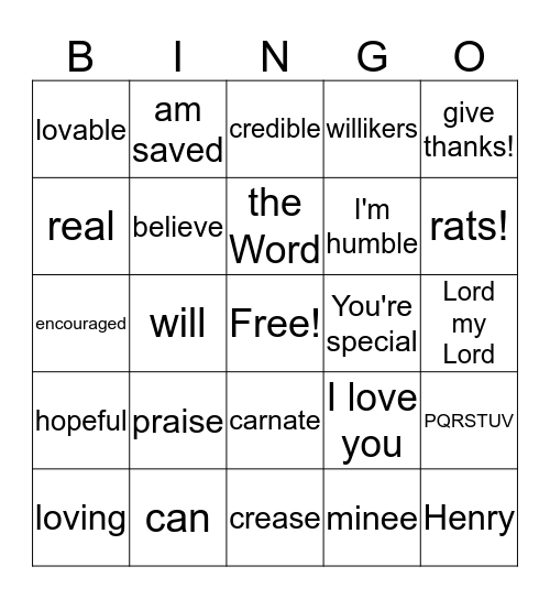 Thanksgiving Bingo Card