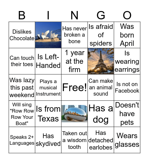 Human Bingo Card