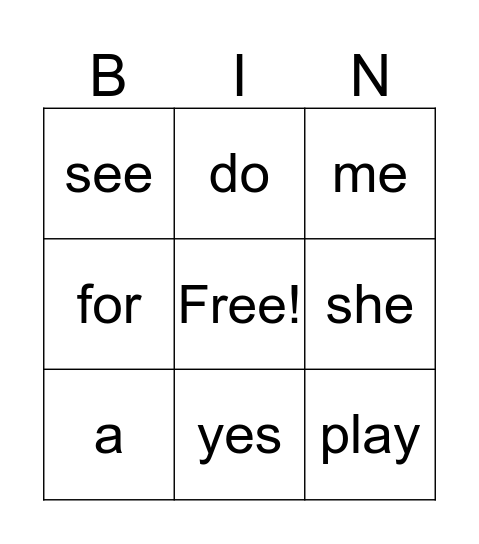 Read Bingo Card