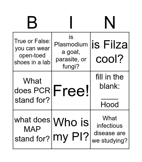 Bingo1 Bingo Card