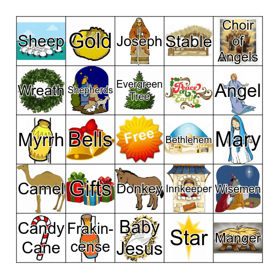 Nativity Bingo Card