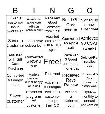 Curious Bingo Card