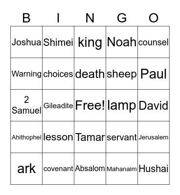 Leadership & Unselfish Servanthood Bingo Card