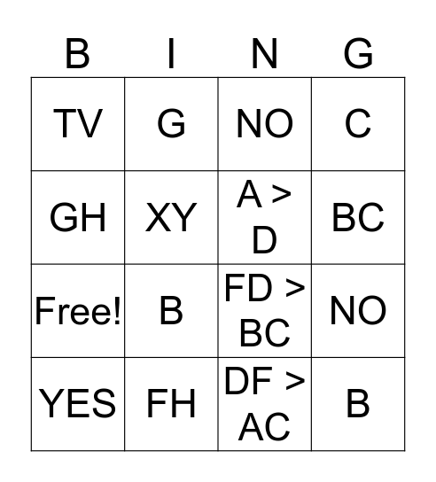 5.7/5.8 Practice Bingo Card