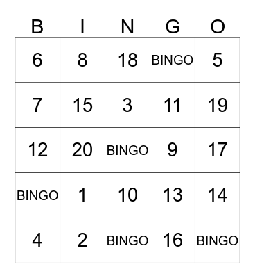 Vamos a jugar bingo Card