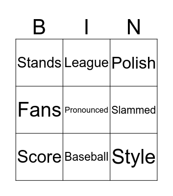 Roberto Clemente Bingo Card