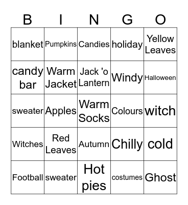 FALL Bingo Card