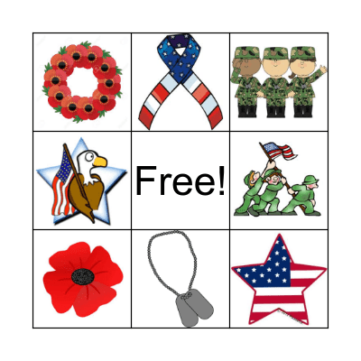 Veteran's Day Bingo Card