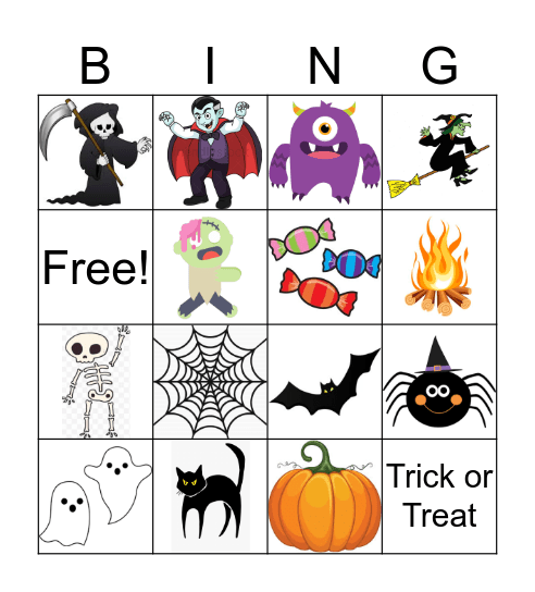 Halloween Bingo Card