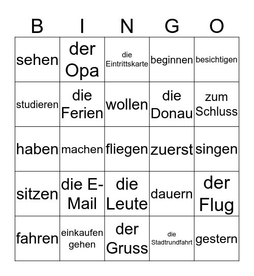 8 Saksa kpl 3B Bingo Card