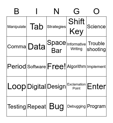 Science Bingo  Bingo Card