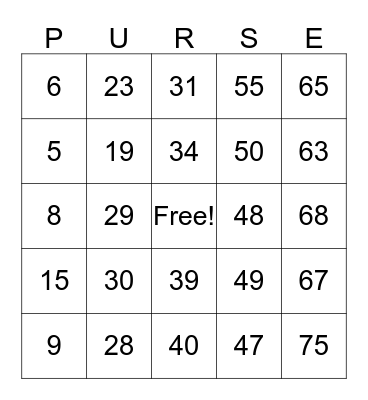 POWER of the Bingo Card