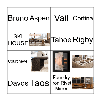 SKI HOUSE BINGO Card