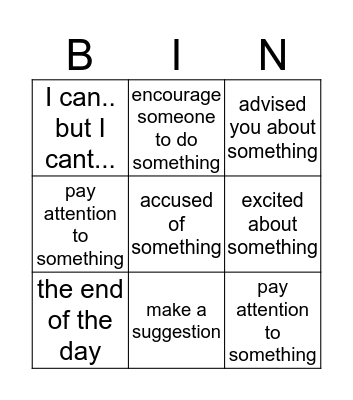 Bingo Card