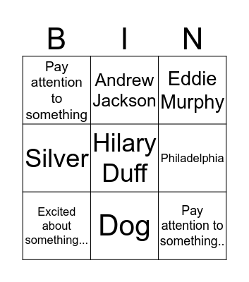 Atomic Sounds Bingo/Trivia Bingo Card