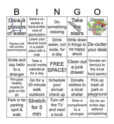 LPL LIVES WELL CHALLENGE  Bingo Card