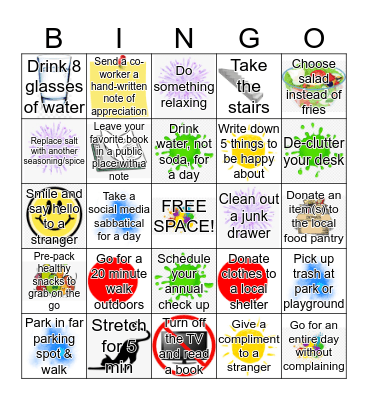 LPL LIVES WELL CHALLENGE  Bingo Card