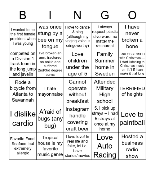 Virtual Sales Bingo - Tom  Bingo Card