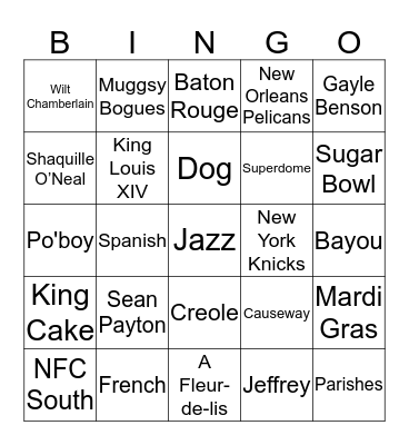 BINGO Card