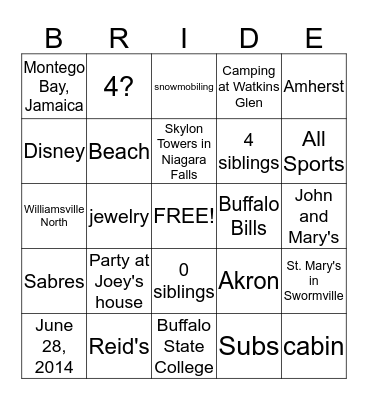 Bingo Card