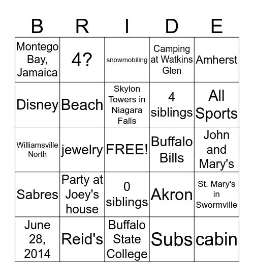 Bingo Card
