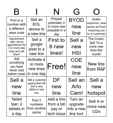 November Gross Ads Bingo! Bingo Card
