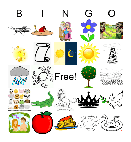 Genesis Bingo Card