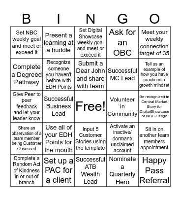 BINGO OBSESSION Bingo Card