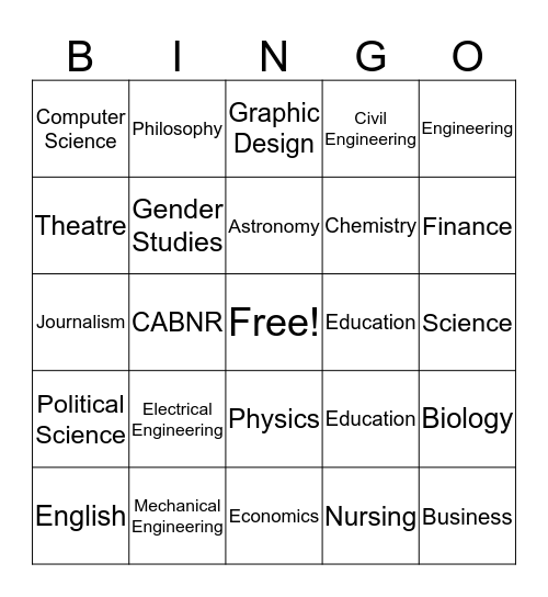 Bang Bingo Card