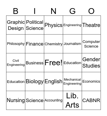 Bang Bingo Card