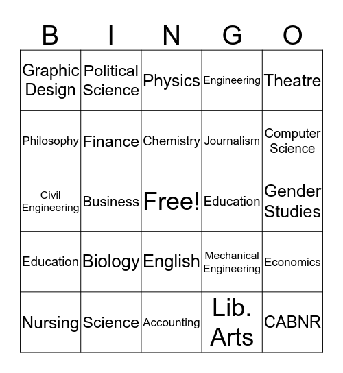 Bang Bingo Card