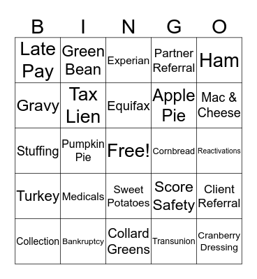 MSI Thanksgiving Bingo Card