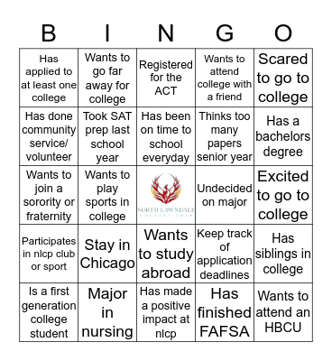 PHOENIX BINGO Card
