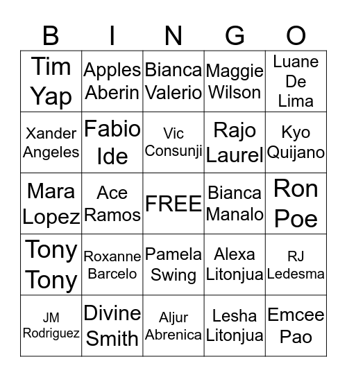 EMxECHO BINGO Card