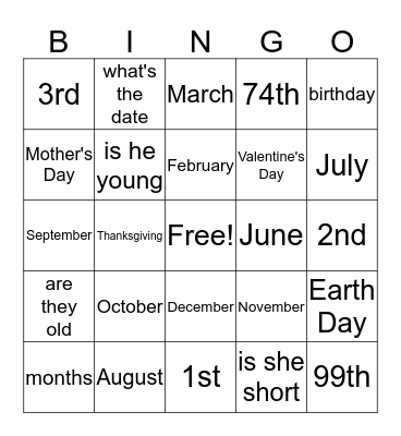 Review Bingo Card