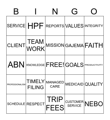 LAB WEEK 2014 Bingo Card