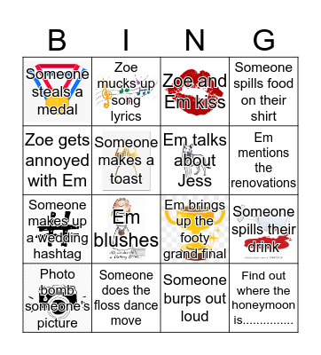 Hens Party Bingo  Bingo Card