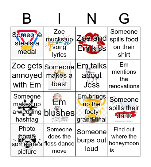 Hens Party Bingo  Bingo Card