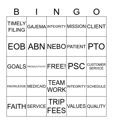 LAB WEEK 2014 Bingo Card